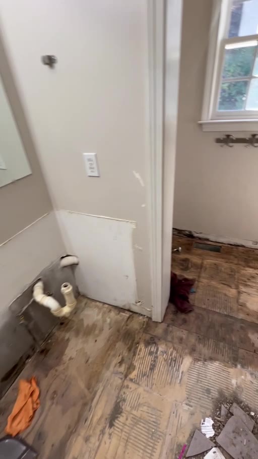 Bathroom renovation before work