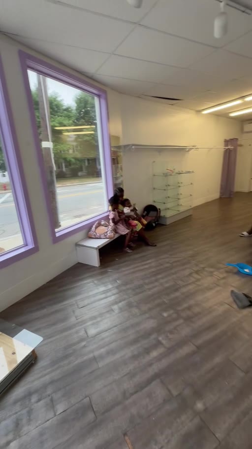 Finished commercial flooring installation